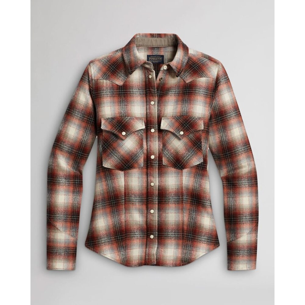 Pendleton Wool Plaid Western Shirt Umatilla Pearl Snap Women's Small